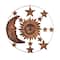 Brown Sun & Moon Rustic Metal Wall Decor